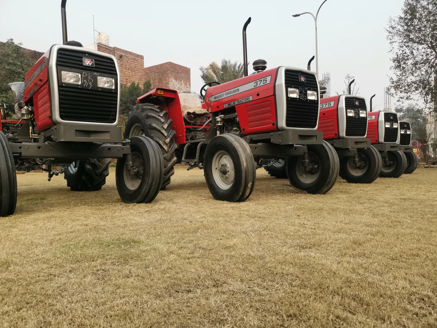 MF 375 tractors lined up for bulk dealer export inquiry